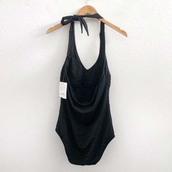 NWT ATHLETA Plunge Halter One Piece Swimsuit Size Medium - Picture 3 of 10